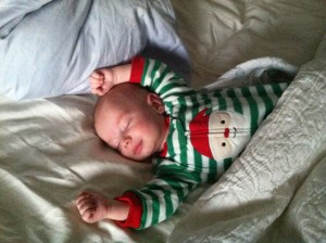 Sleeping peacefully on Christmas morn